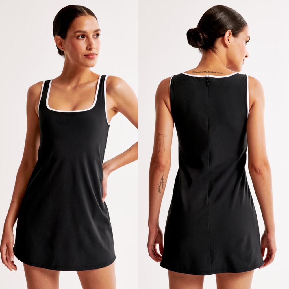 Abercrombie & Fitch Black and White Trim Mini Dress